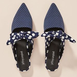 Anthro Jeffrey Campbell Polka Dot Charlie Mules